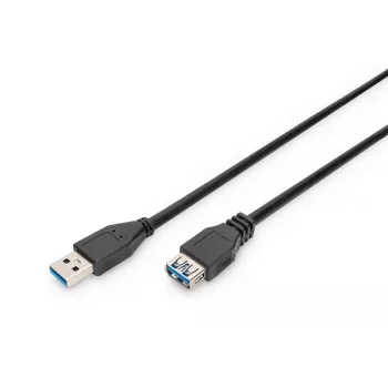 DIGITUS USB 3.0 pikenduskaabel, tüüp A-pistik/emane, 3,0 m (ak-300203-030-s)