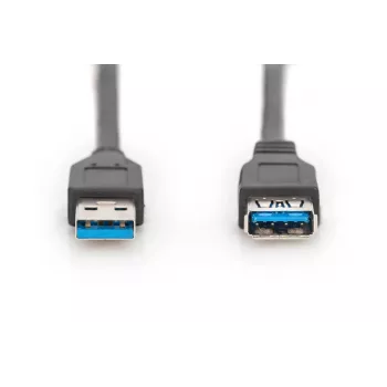 DIGITUS USB 3.0 pikenduskaabel, tüüp A-pistik/emane, 3,0 m (ak-300203-030-s)