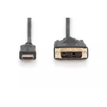 DIGITUS ASSMANN HDMI-adapterkaabel, tüüp A-DVI(18+1) M/M, 2m Full HD must