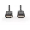 DIGITUS DisplayPort ühenduskaabel, DP M/M, 3m lukustusega, Ultra HD 4K, must