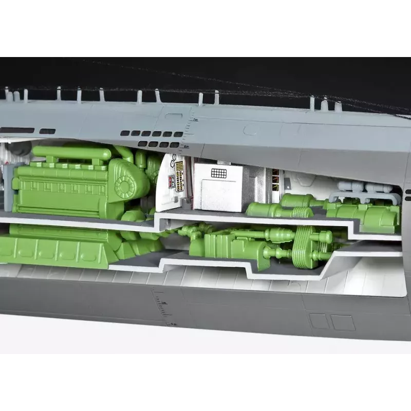 Allveelaeva mudel Revell U-Boot Typ XXI U 2540 &Interieur