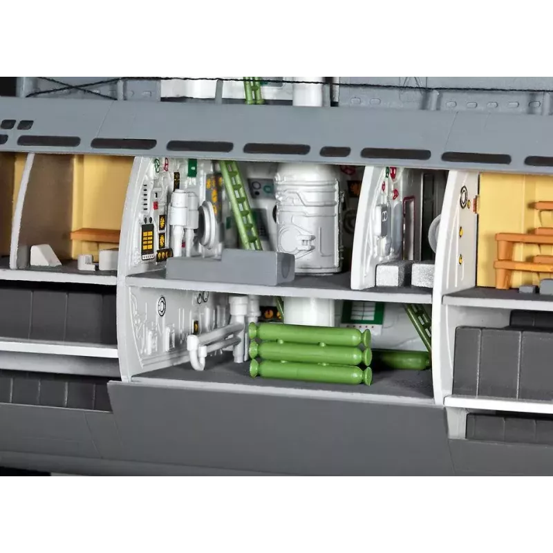 Allveelaeva mudel Revell U-Boot Typ XXI U 2540 &Interieur