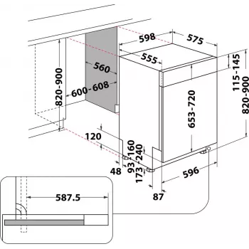 Whirlpool WBC3C26B Poolsisseehitatud 14 kattekohta