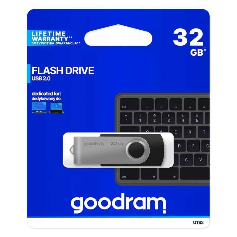 Goodram UTS2 USB-mälupulk 32 GB USB Type-A 2.0 Must