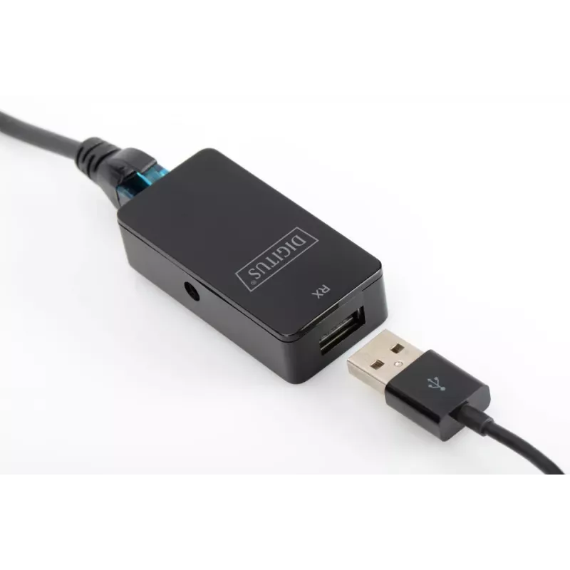 DIGITUS USB-pikendaja USB 2.0 kasutamiseks Cat5/5e/6 (UTP STP või SFT) kaabliga kuni 50 m