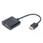 DIGITUS HDMI-VGA konverteri adapter Type A - VGA (D-Sub) pistik, 3,5 mm helipistik, must