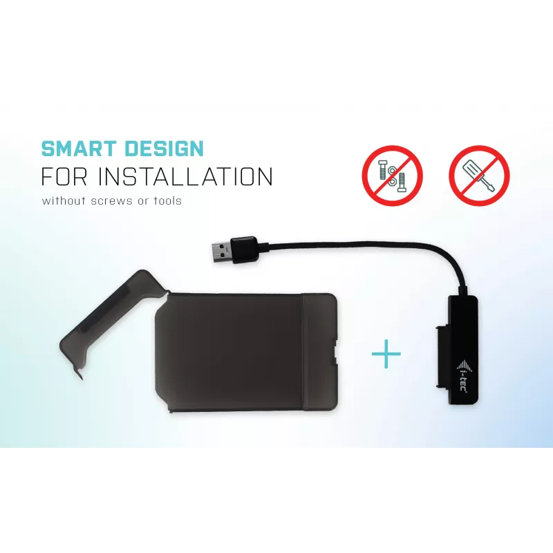 HDD/SSD korpus i-tec MySafe USB 3.0 Easy 2,5-tolline väline ümbris must