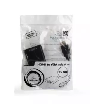 GEMBIRD HDMI-VGA adapterkaabel, üks port, must