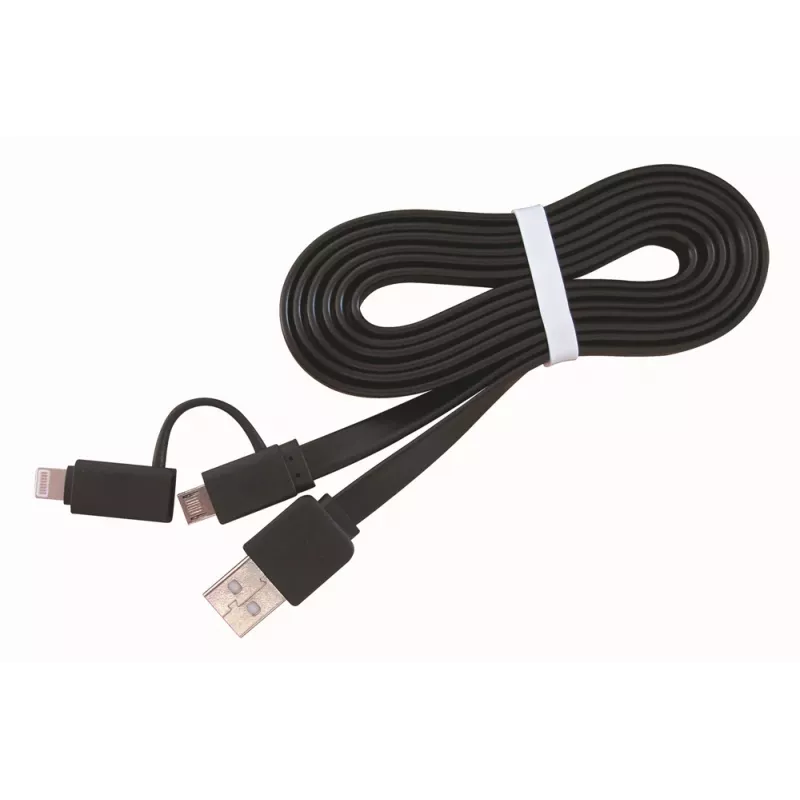 GEMBIRD USB Apple Lightning ja Micro USB laadimise kombokaabel 1m - must