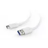 GEMBIRD USB 3.0 AM kuni Type-C kaabel (AM/CM) 1 m - valge