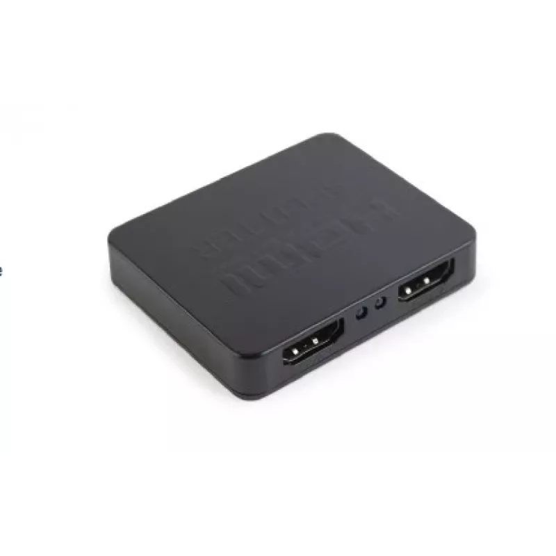 HDMI videosignaalijagaja GEMBIRD DSP-2PH4-03 — 2x HDMI väljundid, kuni 3840×2160, 225 MHz ribalaius, HDCP, 5 V alalisvool, must