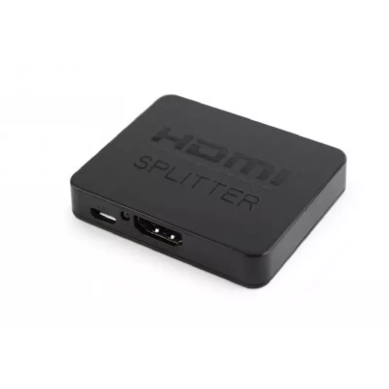 HDMI videosignaalijagaja GEMBIRD DSP-2PH4-03 — 2x HDMI väljundid, kuni 3840×2160, 225 MHz ribalaius, HDCP, 5 V alalisvool, must