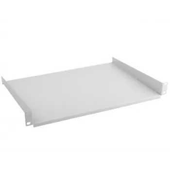 Rack shelf LANBERG AK-1008-S, 1U, 19 tolli (482,6 mm) laius, 315 mm sügavus, hall, 20 kg kandevõime