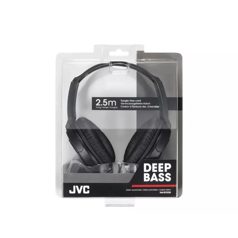 JVC HA-RX330-E Kõrvaklapid Juhtmega Peavõruga Muusika Must