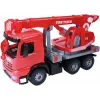 Lena GIGA TRUCKS Fire Crane truck Arocs, Kraanaveoki mudel, 3 a, Must, Hall, Punane