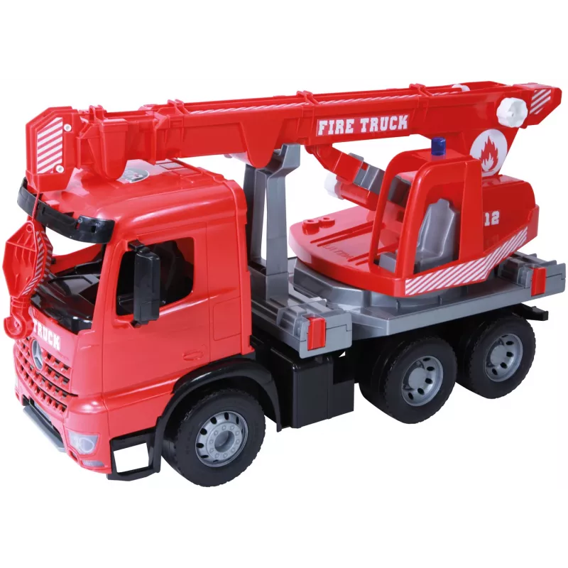 Lena GIGA TRUCKS Fire Crane truck Arocs, Kraanaveoki mudel, 3 a, Must, Hall, Punane