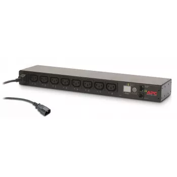 APC NetShelter Switched Rack PDU, 1U, 1PH, 2,3 kW 230 V 10 A või 2,5 kW 208 V 12 A, 8 C13 pistikupesa, C14 kaabel