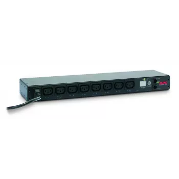 APC NetShelter Switched Rack PDU, 1U, 1PH, 2,3 kW 230 V 10 A või 2,5 kW 208 V 12 A, 8 C13 pistikupesa, C14 kaabel