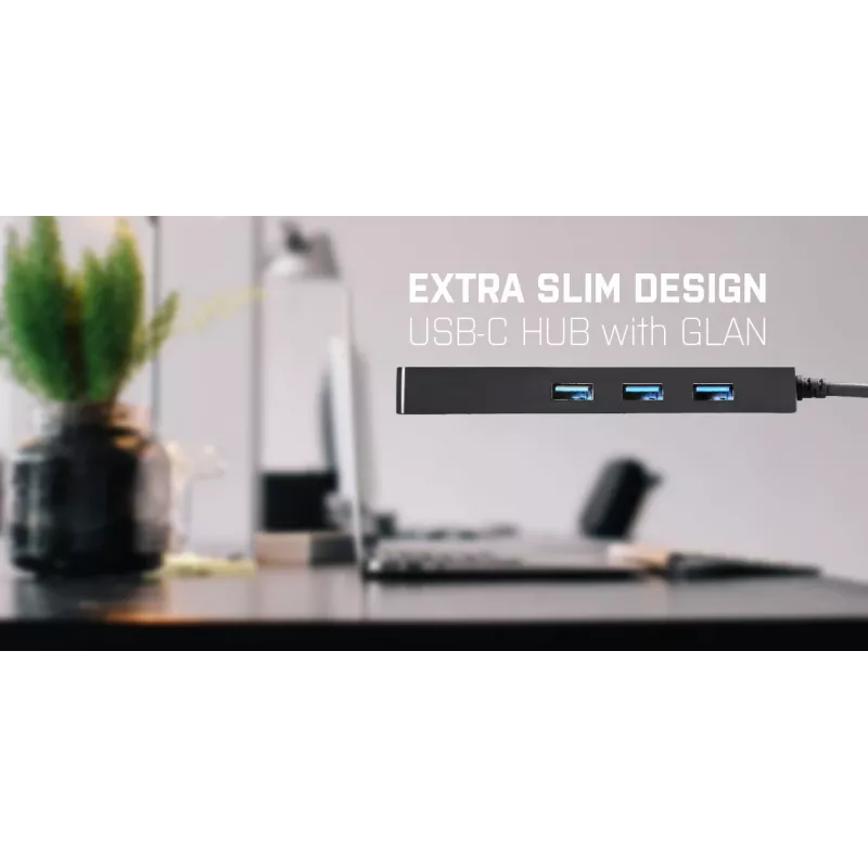 i-tec Advance USB-C õhuke Passive HUB 3 Port + Gigabit Ethernet Adapter