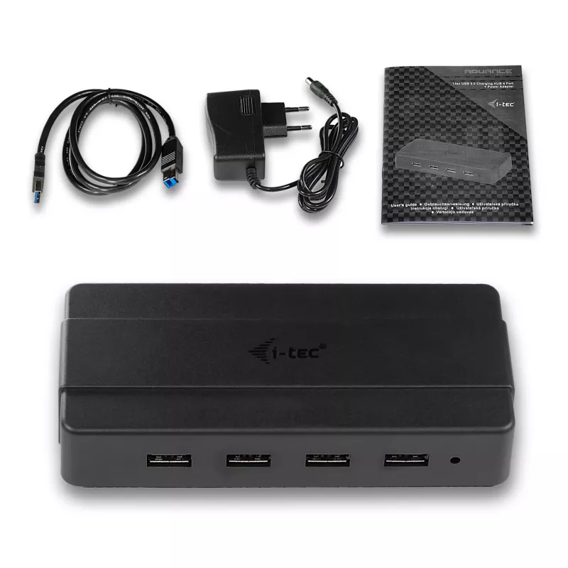 i-tec USB 3.0 Charging HUB 4 pordi toiteadapter USB 3.2 Gen 1 Type-B