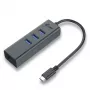 i-tec Metal USB-C HUB 3 Port + Gigabit Etherneti adapter