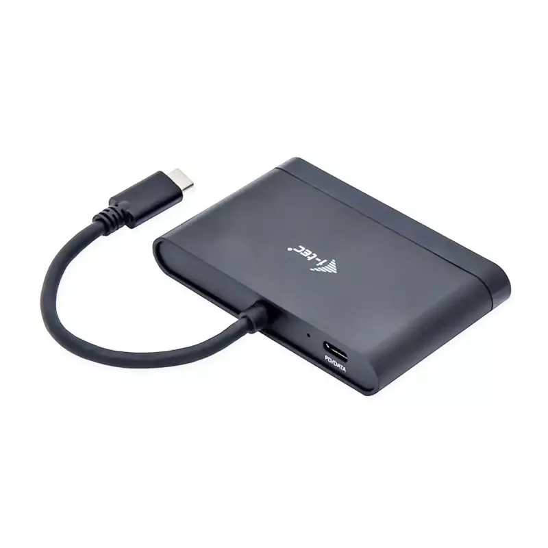 USB-C HDMI reisiadapter ITEC i-tec USB C HDMI reisiadapter PD/andmed — must, kiibistik RTS5403/RTS5404/RTS5411/PS176, 90×58×14 mm