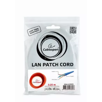 Networking kaabel Gembird PP6U-0.25M/B RJ-45 Cat6 0.25m Blue