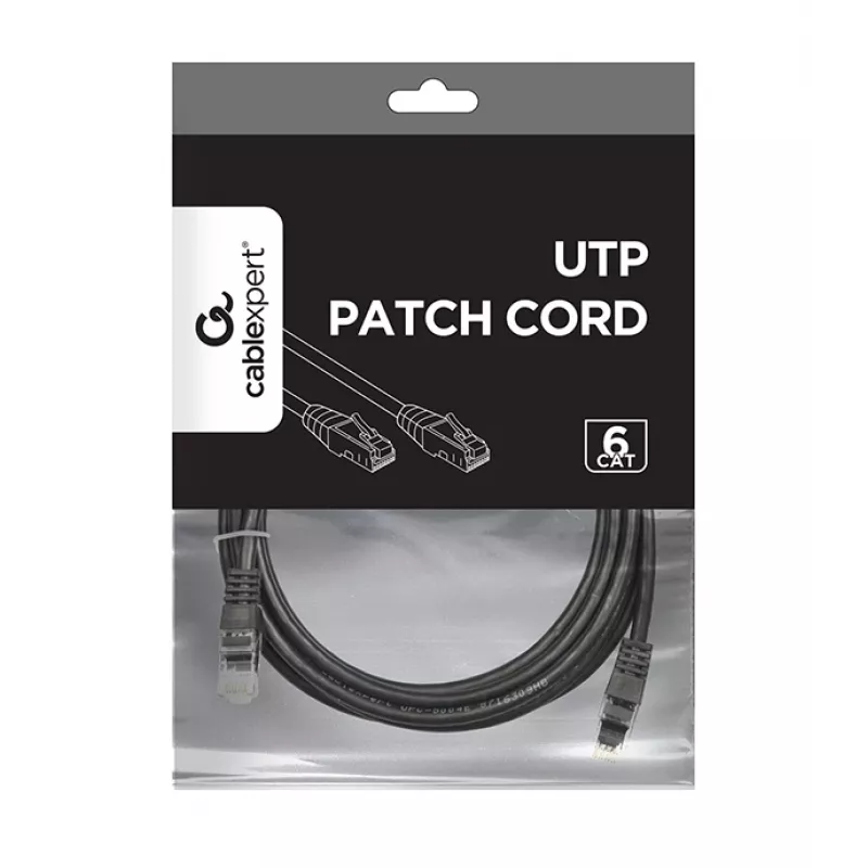 Võrgukaabel Gembird PP6U-3M/BK RJ-45 Cat6 3m Must