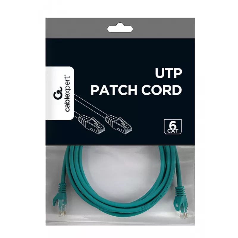 Võrgukaabel Gembird PP6U-3M RJ-45 Cat6 3m Roheline