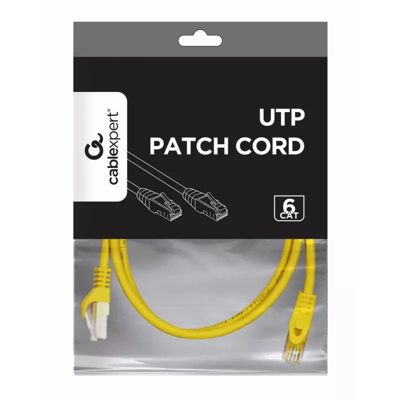 Võrgukaabel Gembird PP6U-1M RJ-45 Cat6 1m kollane