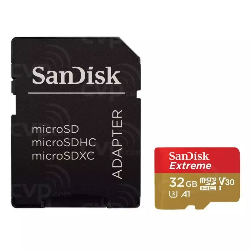 WESTERN DIGITAL SanDisk micro SDXC Extreme 32GB (A1/ V30/ U3/ UHS-I/ Cl.10/ R100/ W60) + adapter action-kaamerale
