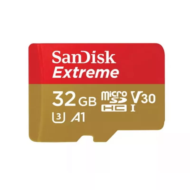 WESTERN DIGITAL SanDisk micro SDXC Extreme 32GB (A1/ V30/ U3/ UHS-I/ Cl.10/ R100/ W60) + adapter action-kaamerale