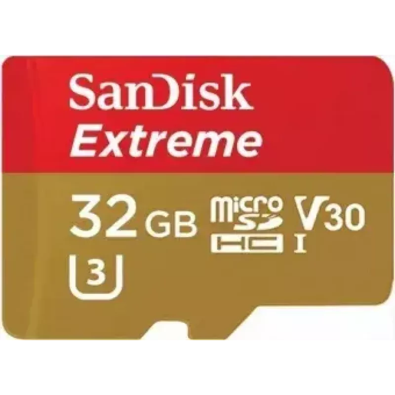 WESTERN DIGITAL SanDisk micro SDXC Extreme 32GB (A1/ V30/ U3/ UHS-I/ Cl.10/ R100/ W60) + adapter action-kaamerale