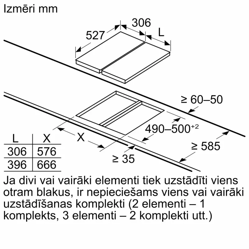 Bosch PIB375FB1E pliit, must, roostevaba teras, sisseehitatav tsooniga induktsioonpliit, 2 tsooni