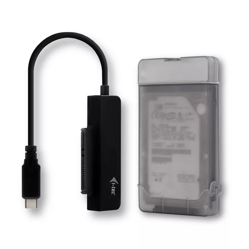 i-tec MySafe USB-C 3.1 Gen. 2 easy, HDD/SSD korpus, 2,5-tolline, Serial ATA, Serial ATA II, Serial ATA III, 10 Gbit/s, USB-ühenduvus, must