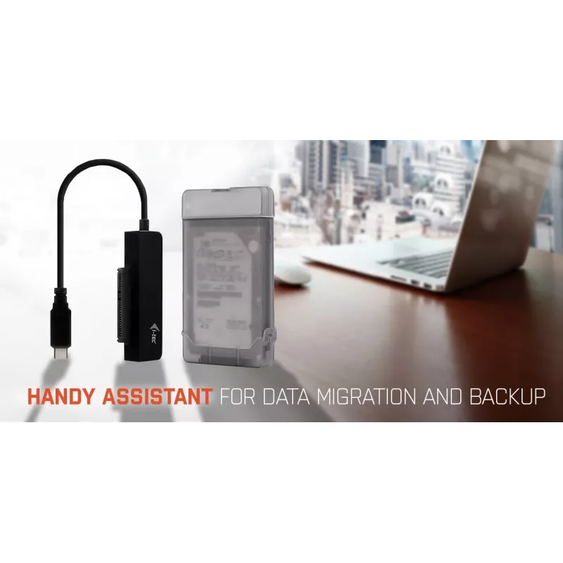 i-tec MySafe USB-C 3.1 Gen. 2 easy, HDD/SSD korpus, 2,5-tolline, Serial ATA, Serial ATA II, Serial ATA III, 10 Gbit/s, USB-ühenduvus, must