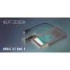 i-tec MySafe USB-C 3.1 Gen. 2 easy, HDD/SSD korpus, 2,5-tolline, Serial ATA, Serial ATA II, Serial ATA III, 10 Gbit/s, USB-ühenduvus, must
