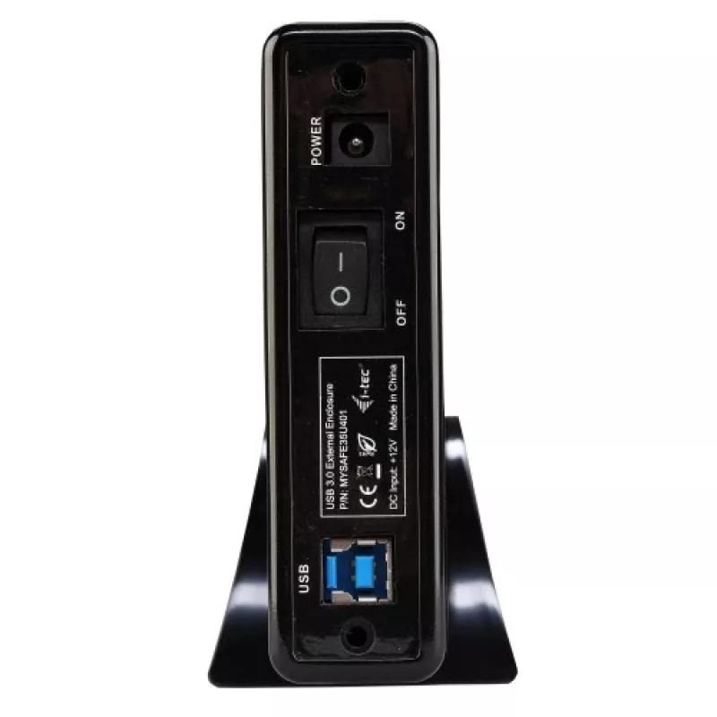 i-tec MYSAFE Advanced 3,5-tolline USB 3.0, HDD-korpus, 3,5 tolli, Serial ATA, Serial ATA II, Serial ATA III, 5 Gbit/s, USB-ühenduvus, Must, Metallik