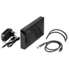 i-tec MYSAFE Advanced 3,5-tolline USB 3.0, HDD-korpus, 3,5 tolli, Serial ATA, Serial ATA II, Serial ATA III, 5 Gbit/s, USB-ühenduvus, Must, Metallik