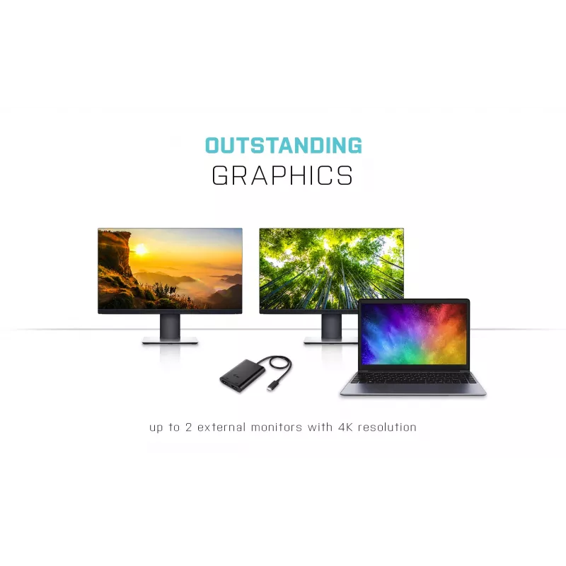 i-tec USB-C 3.1 Dual 4K HDMI videoadapter, 3.2 Gen 1 (3.1 Gen 1), USB USB-C, HDMI väljund, 3840 x 2160 pikslit