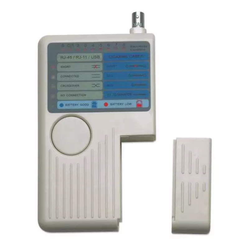 Intellinet 4-in-1 kaabel Tester, RJ-11, RJ-45, USB ja BNC, ühe nupuga test