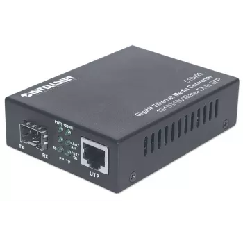 Intellinet Gigabit Ethernet to SFP meediamuundur, 10/100/1000Base-Tx SFP pesasse, tühi