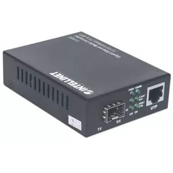 Intellinet Gigabit Ethernet to SFP meediamuundur, 10/100/1000Base-Tx SFP pesasse, tühi