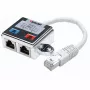 Intellinet 2-Port Modular Distributor, Cat5e, FTP, võimaldab kahel RJ45 pordil jagada üht Cat5e võrgukaablit