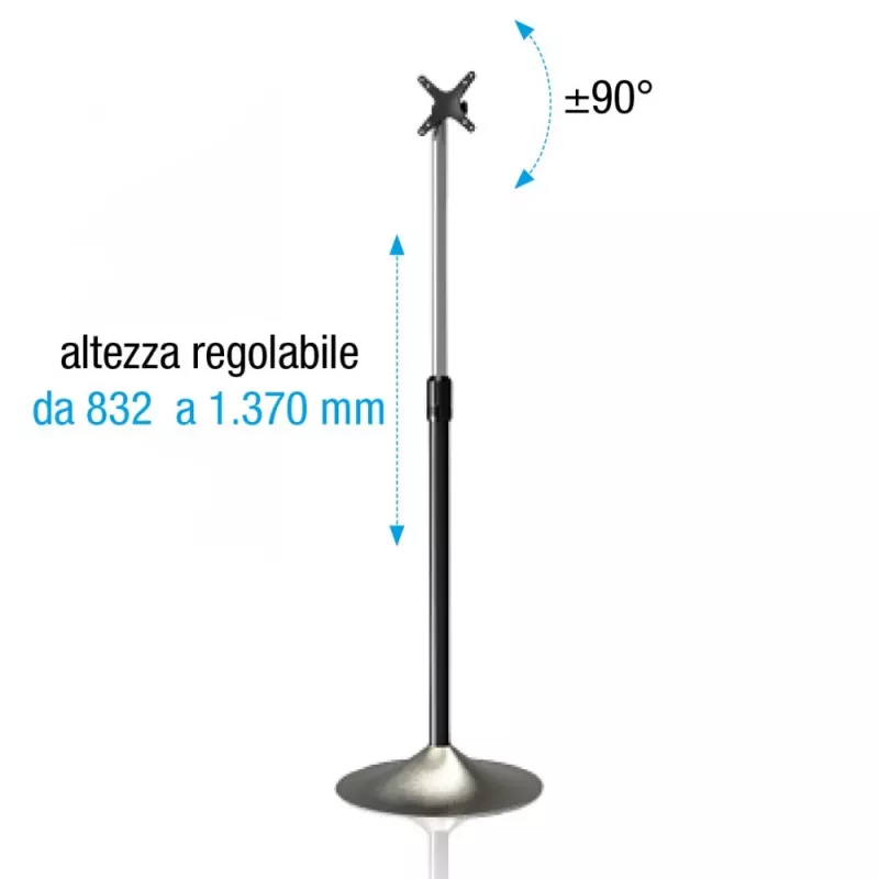 Techly ICA-TR10 reklaamekraani alus 68,6 cm (27 tolli) hõbedane
