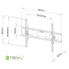 Techly 40-65-tolline seinakinnitus LED LCD-telerile, kallutatav, ICA-PLB 131L