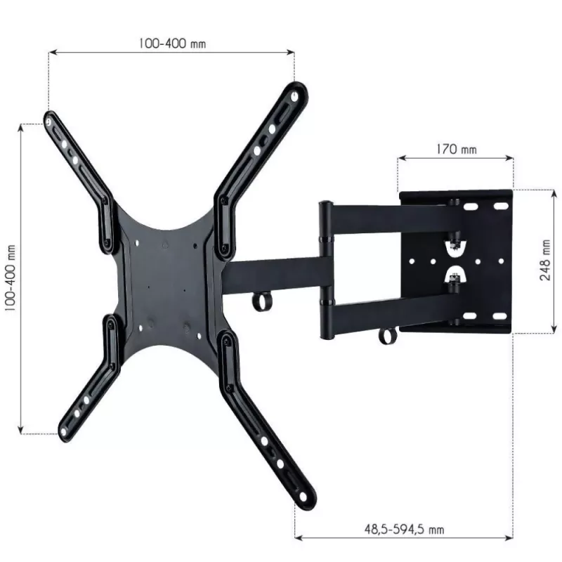 Techly 23-55 Universal LCD TV Wall Mount Bracket Must” ICA-PLB 136M