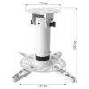 Techly Bracket Universal Projector Ceiling Valge ICA-PM 200WH