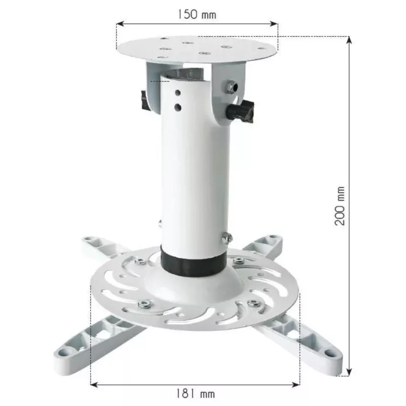 Techly Bracket Universal Projector Ceiling Valge ICA-PM 200WH