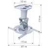 Techly universaalne laekinnitus projektorile, valge ICA-PM 100WH